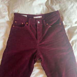 Levi's Wedgie Straight Corduroy Pants